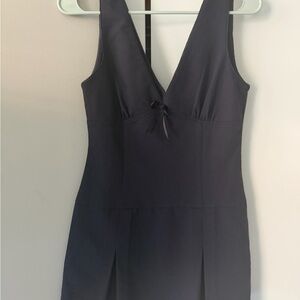 Motel Rocks Black V-Neck Sleeveless Dress